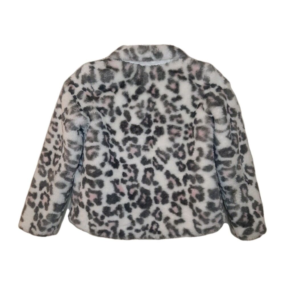 Epic Threads Jacket Multicolor Girls Size 6X Fuzzy Faux Fur Coat Button Up - Picture 9 of 11